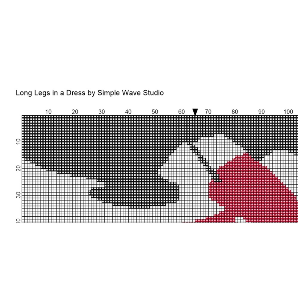Women Red Stocking Legs High Heels Shoes - Cross Stitch‎ Pattern Kit - Picture 4 of 5
